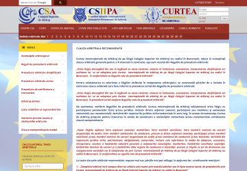 Colegiul Superior de Arbitaj website Image